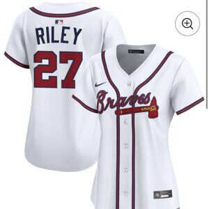 Official MLB Licensed Women Jersey Atlanta Braves Riley 27 (Small)